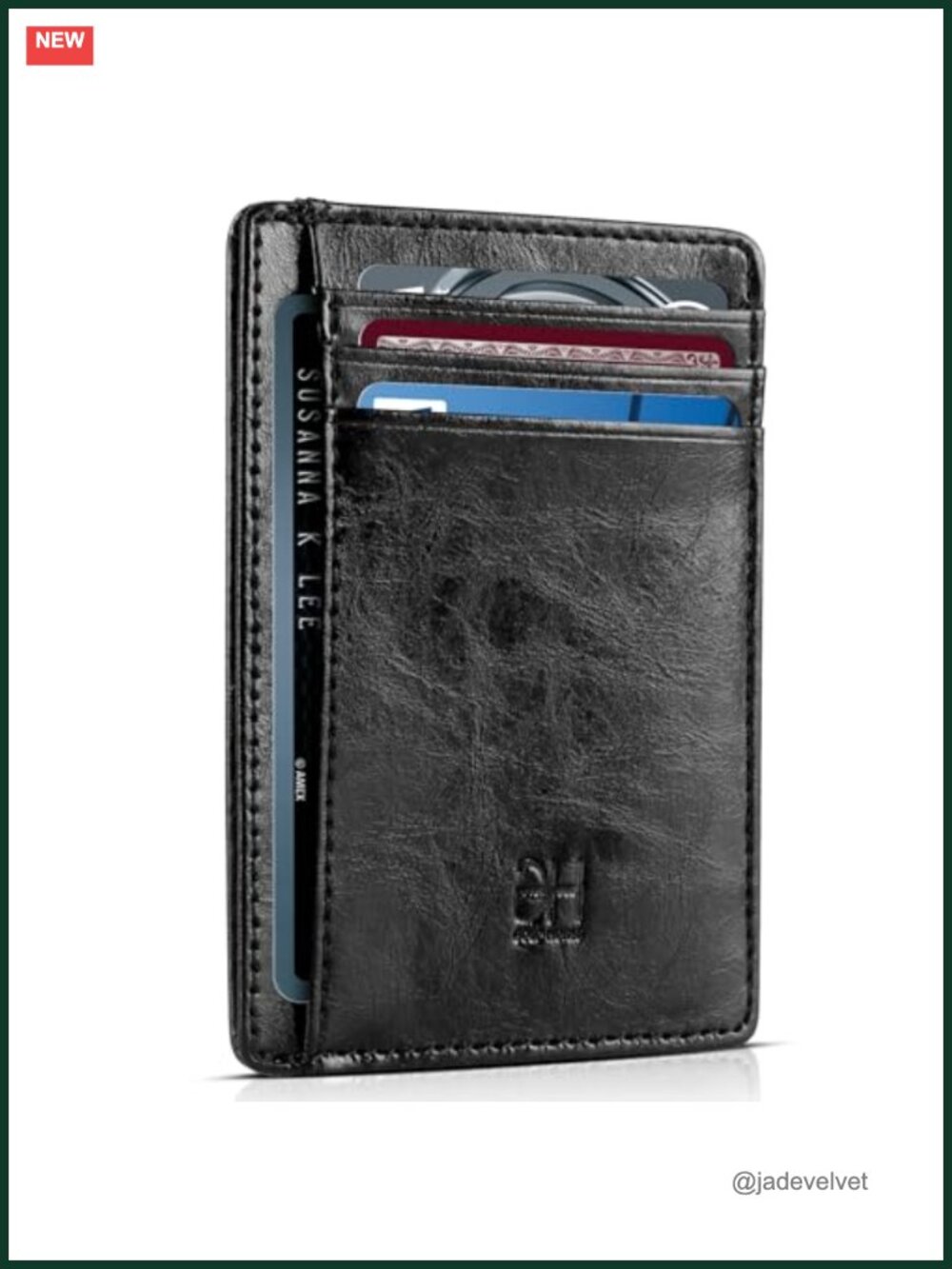 Slim RFID Blocking Leather Card Holder Front Pocket Wallet for Women